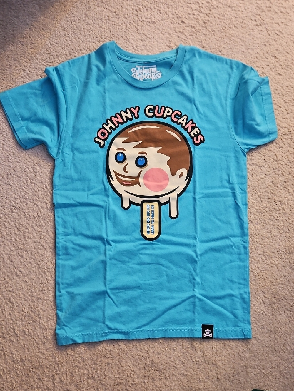Johnny Cupcakes Turquoise Ice Pop Logo Tee